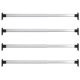 Telescopic Wardrobe Rails 4 pcs Silver 58-100 cm