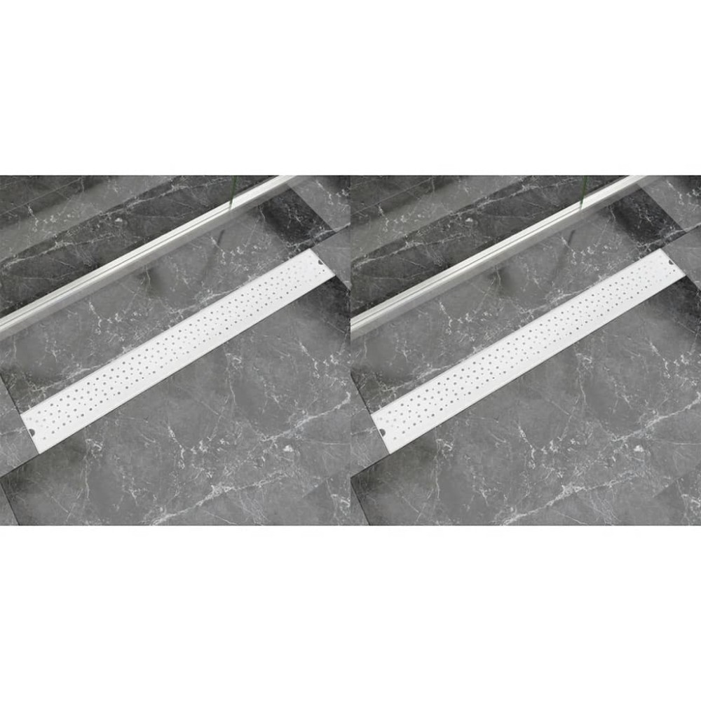 Linear Shower Drain 2 pcs Bubble 530x140 mm Stainless Steel