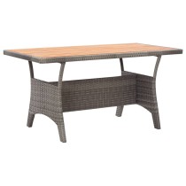 Garden Table Grey 120x70x66 cm Solid Acacia Wood