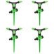 Rotating Sprinklers 4 pcs Green and Black 16x13.5x25.5 cm ABS&PP