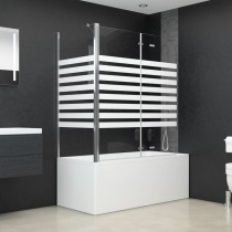 Bath Enclosure 120x68x130 cm Tempered Glass Stripe