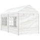 Gazebo with Roof White 2.28x2.23x2.69 m Polyethylene