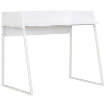 Schreibtisch Weiß und Eiche 90x60x88 cm