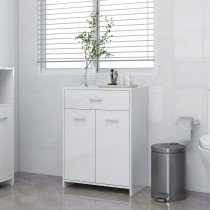 Badezimmerschrank Weiß 60x33x80 cm Holzwerkstoff