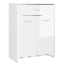 Badezimmerschrank Weiß 60x33x80 cm Holzwerkstoff