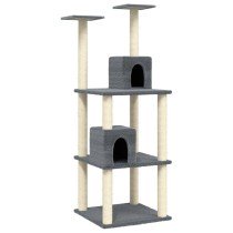 Cat Tree with Sisal Scratching Posts Cream 141 cm