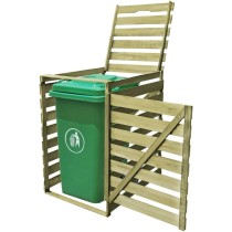 Single Wheelie Bin Shed 240 L Impregnated Wood