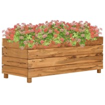 Raised Bed 100x40x55 cm Solid Wood Teak and Steel