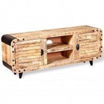 TV Cabinet Rough Mango Wood 120x30x50 cm