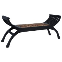 Bench 120 cm Dark Brown Abaca