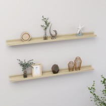 Wall Shelves 2 pcs Concrete Grey 40x9x3 cm