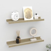 Wall Shelves 2 pcs Concrete Grey 40x9x3 cm