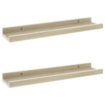 Wall Shelves 2 pcs Concrete Grey 40x9x3 cm