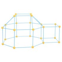 72 Piece Construction Fort Building Kit for Kids