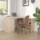 Desk Black 110x50x75 cm Solid Wood Pine