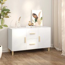 Sideboard High Gloss White 100x36x60 cm Engineered Wood