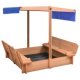 Sandbox with Roof Firwood 112x112x112 cm