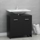 Bathroom Cabinet High Gloss Grey 60x33x61 cm Engineered Wood