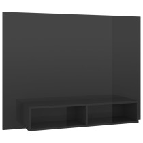 Wall TV Cabinet High Gloss Black 120x23.5x90 cm Engineered Wood