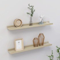 Wall Shelves 2 pcs Concrete Grey 40x9x3 cm