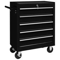 Workshop Tool Trolley with 5 Drawers Blue