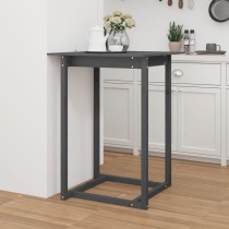 Bartisch Grau 80x80x110 cm Massivholz Kiefer