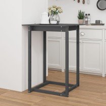 Bartisch Grau 80x80x110 cm Massivholz Kiefer