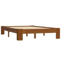 Bed Frame Dark Brown Solid Pine Wood 180x200 cm 6FT Super King
