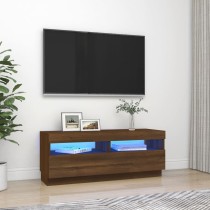 TV-Schrank mit LED-Leuchten Räuchereiche 100x35x40 cm