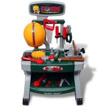 Kids'/Children's Playroom Toy Workbench with Tools Green + Grey