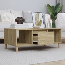 Coffee Table Brown Oak 90x50x36,5 cm Engineered Wood