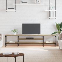 TV Cabinet Grey Sonoma 121x35x45 cm Engineered Wood&Iron