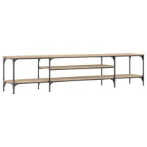 TV-Schrank Räuchereiche 100x35x45 cm Holzwerkstoff & Eisen