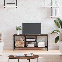 TV Cabinet Grey Sonoma 121x35x45 cm Engineered Wood&Iron