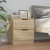 Bedside Cabinets 2 pcs Smoked Oak Engineered Wood