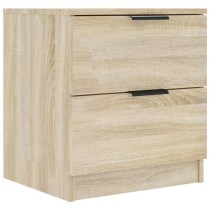 Bedside Cabinets 2 pcs Smoked Oak Engineered Wood