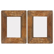 Photo Frames 2 pcs 90x70 cm Solid Reclaimed Wood and Glass