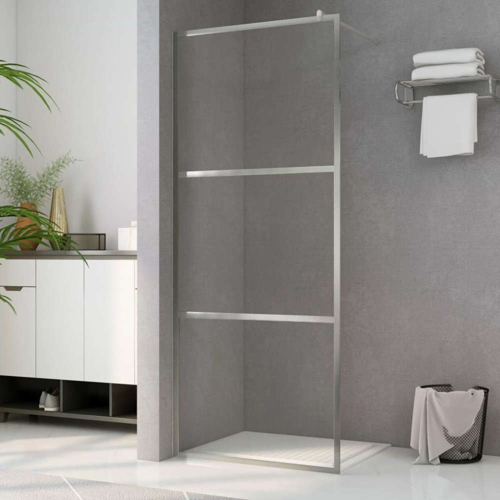 Walk-in Shower Wall with Clear ESG Glass Red 115x195 cm