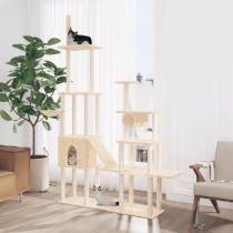 Cat Tree with Sisal Scratching Posts Dark Grey 279 cm