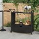 Bar Cart with Drawer Brown 100x45x97 cm Poly Rattan