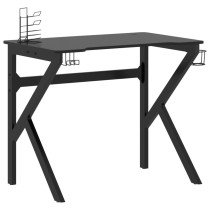 Gaming Desk with K Shape Legs Black 110x60x75 cm