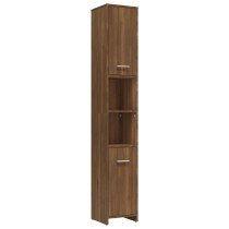 Badezimmerschrank Hochglanz-Weiß 30x30x183,5 cm Holzwerkstoff