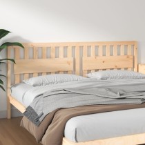 Bed Headboard White 155.5x4x100 cm Solid Wood Pine