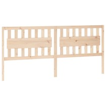 Bed Headboard White 155.5x4x100 cm Solid Wood Pine