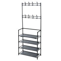 Storage Solutions Clothing Rack with 4 Shelves 60x26x155 cm