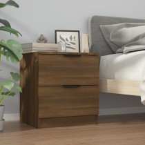 Bedside Cabinets 2 pcs Smoked Oak Engineered Wood