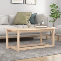 Coffee Table White 110x55x45 cm Solid Wood Pine
