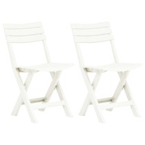 Folding Garden Chair 2 pcs Plastic Green