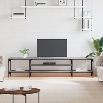 TV Cabinet Grey Sonoma 121x35x45 cm Engineered Wood&Iron