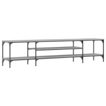 TV-Schrank Räuchereiche 100x35x45 cm Holzwerkstoff & Eisen